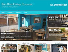 Tablet Screenshot of burerivercottagerestaurant.co.uk